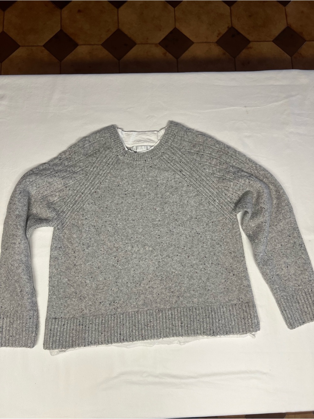 Women's Grey Crewneck Sweater - Soft Knit Pullover